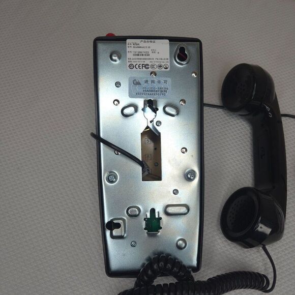 Retro Bittel Black Corded Wall Phone Telephone Push Button Dial Red Indicator Li - Picture 6 of 6